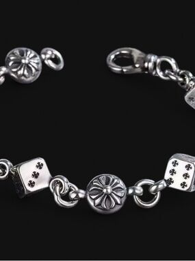 Sterling Silver Floral Link Bracelet - Women's Jewelry